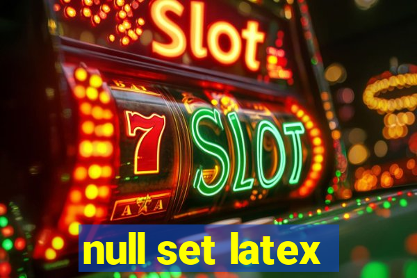 null set latex